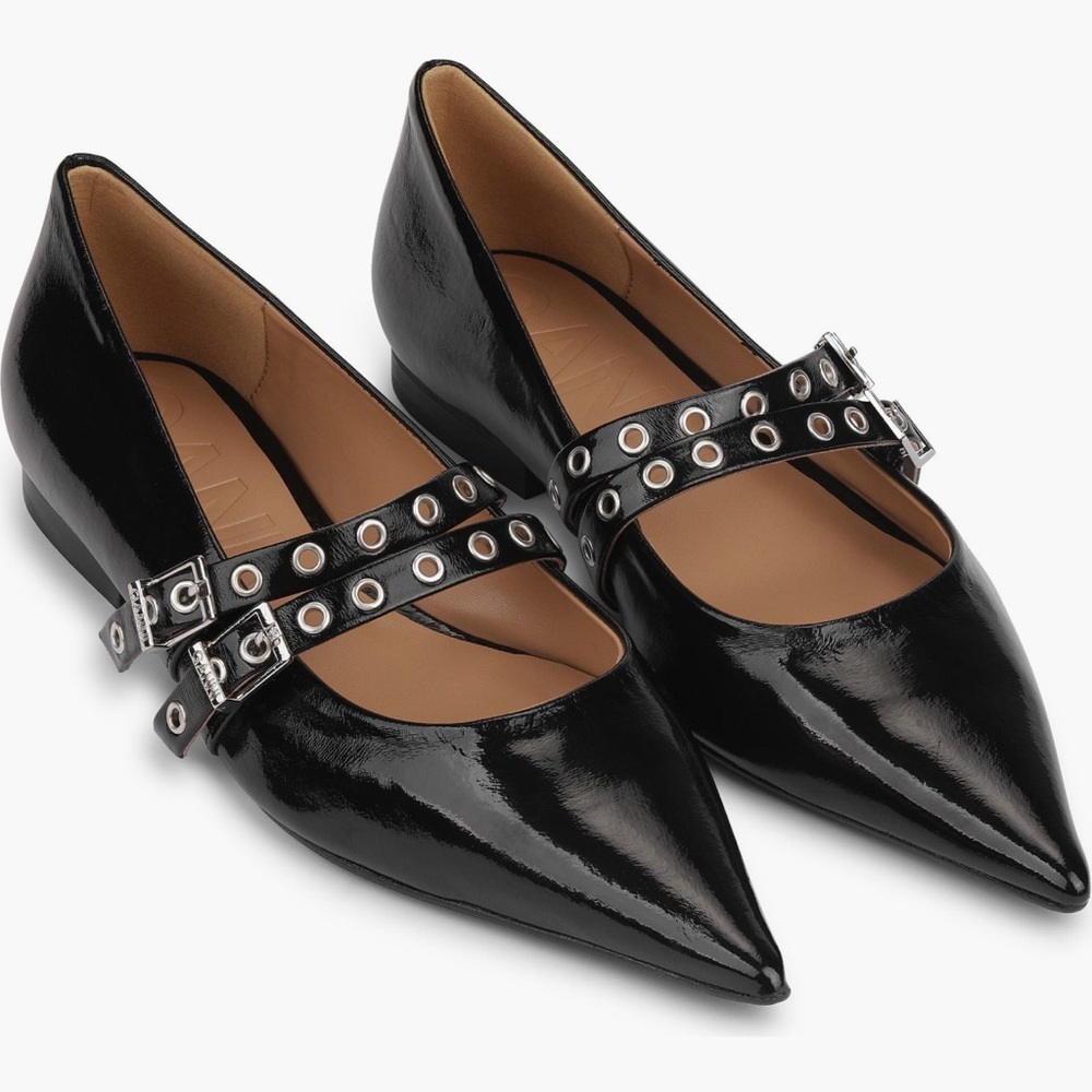 🔥🔥GANNI Pointed Toe Mary Jane Flat